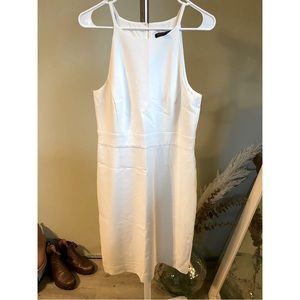 Banana Republic White Fitted Dress